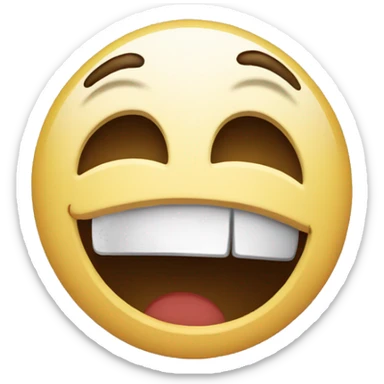 Half cry half laugh face sticker