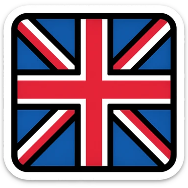 Union Jack (Great Britain flag) with accurate colors and proportions sticker