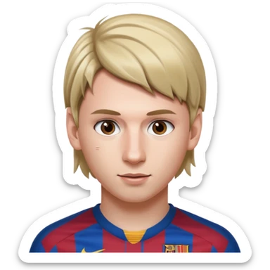 Messi on half of the face adn taylor swif ton the other really accurate like half half of the face sticker