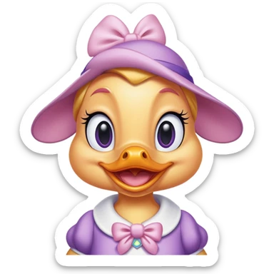 Daisy Duck from Disney smiling sticker