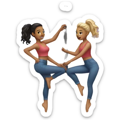 pole move female duo sticker
