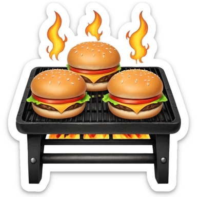 grilling burgers sticker