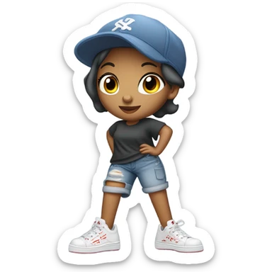 Tomboy girl sticker