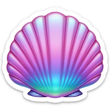 pink crystal clam sticker