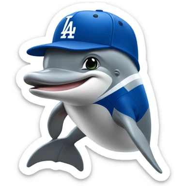 Dolphin Los Angeles Dodgers sticker