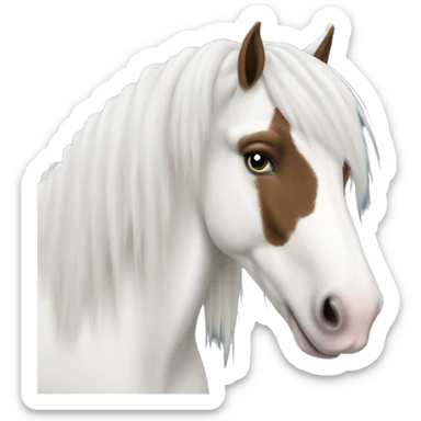 White Shire horse  sticker