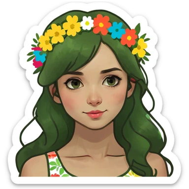 beautiful brunette girl sticker