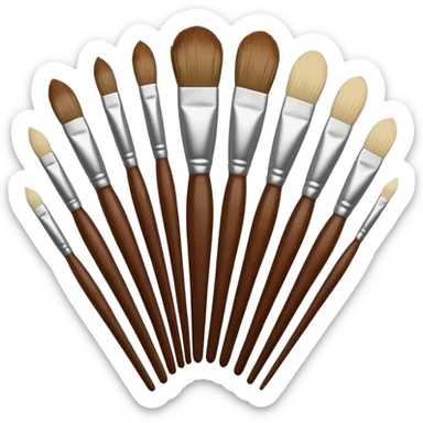 artist brushes sticker