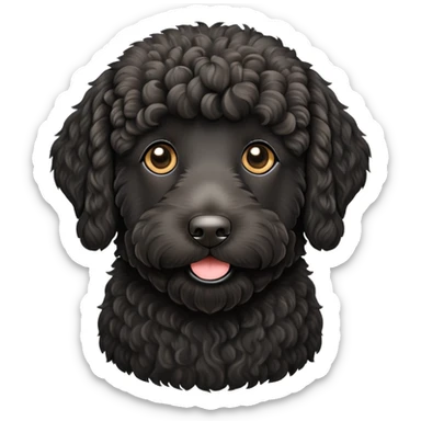 Black labradoodle sticker
