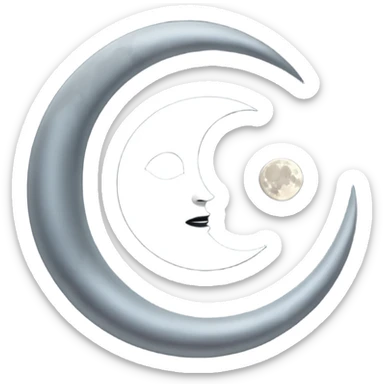phases of the moon: new moon sticker