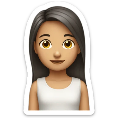 Niña con pelo largo sticker