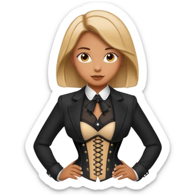 mixture of corset and blazer sticker