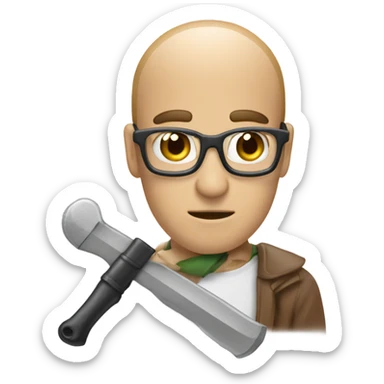 crea una escoba barriendo una memoria ram  sticker