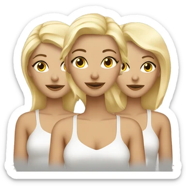 three blonde girlfriends sticker