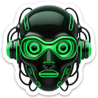 Black And Green Cyber Aesthetic sticker