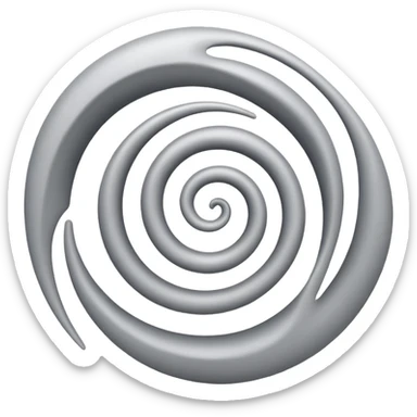 air flow with white and grey color mixing sticker