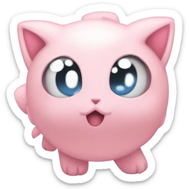 Light pink Jigglypuff Pokémon sticker