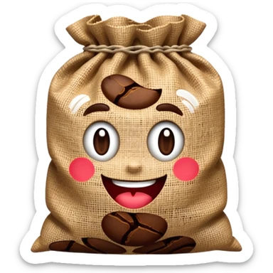 coffee sack sticker