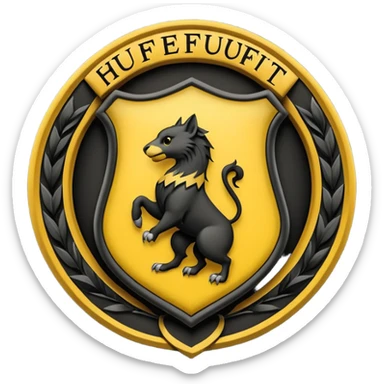 Hufflepuff crest Hogwarts sticker