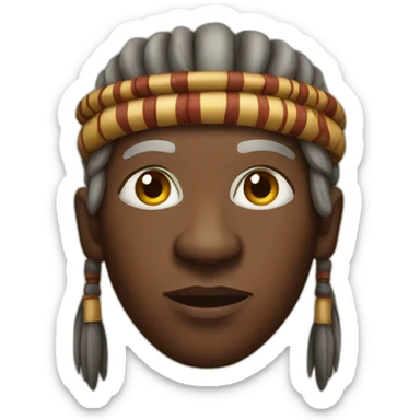 african tribe chief sticker