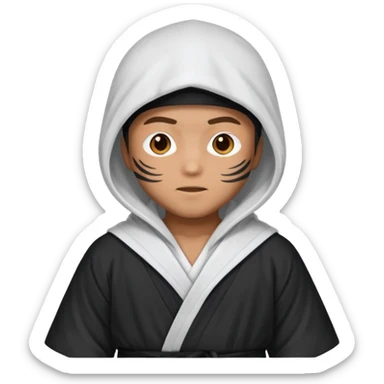 All white ninja robe and light brown skin color sticker