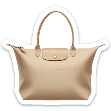 Beige longchamp bag  sticker