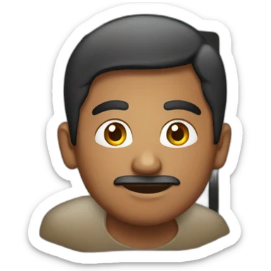 Indian man on computer sticker