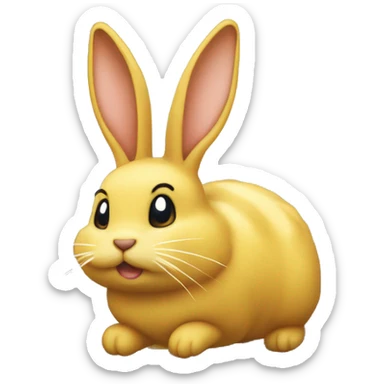 Yellow bun hits brick wall ￼￼ sticker