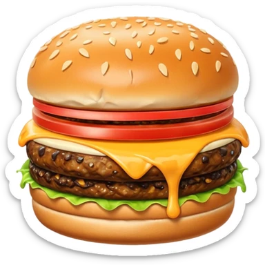 Happy burger sticker