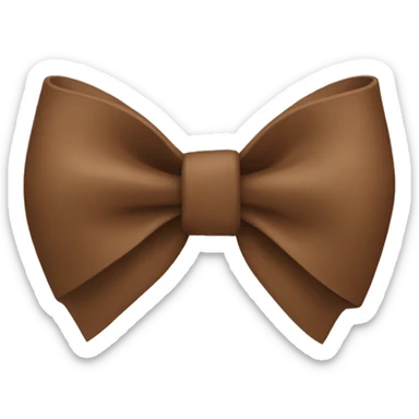 Brown thin bow sticker