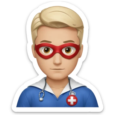 Male nurse superhero  sticker