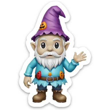   jeff koons inflatable puffy halloween zombie gnome sticker