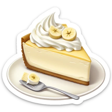 Banana cream cheesecake slice  sticker