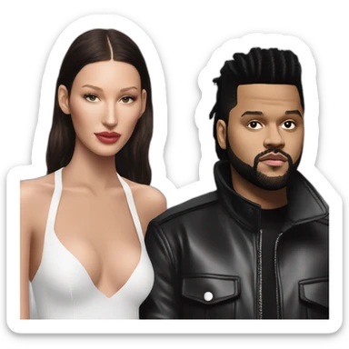 the weeknd and bella hadid sticker