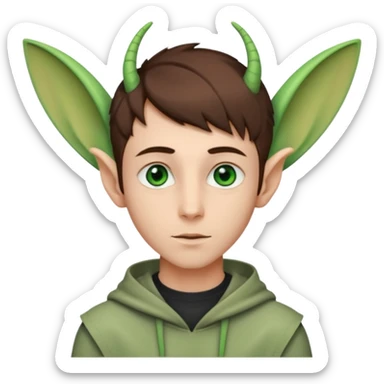 24 year old boy with long alien ears sticker