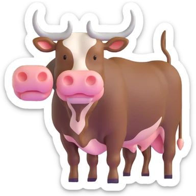 steer bull sticker