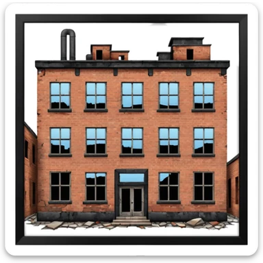 Abandoned factory black sticker