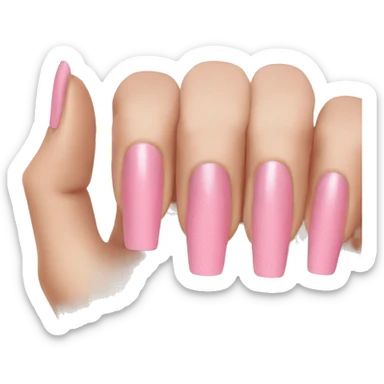 pink nails  sticker
