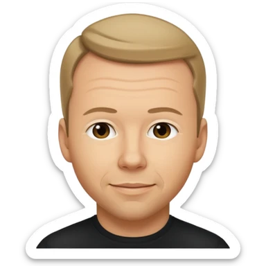 Donnie Wahlberg with dark blonde hair sticker