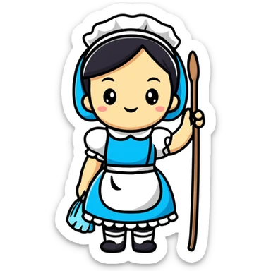 maid character sticker