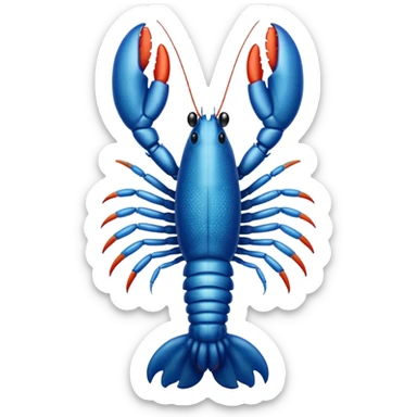 White lobster  sticker