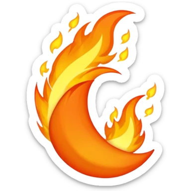 Asme fuego soplando por el viento sticker