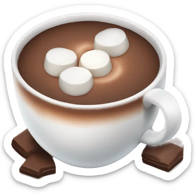 Hot chocolate with marshmallows  sticker