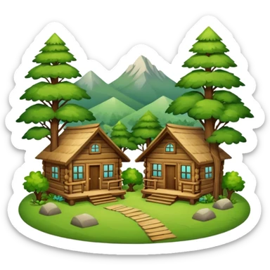 Cabañas con naturaleza sticker