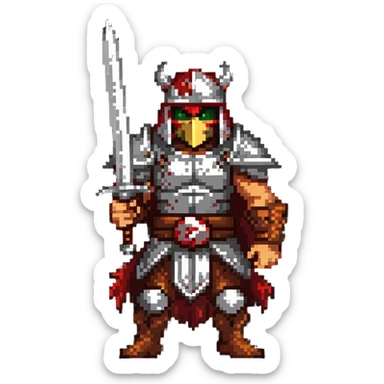 Guts from Berserk manga, berserker armor, wielding Dragon Slayer sword, scar on face sticker