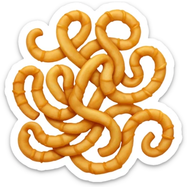a single curly fry sticker