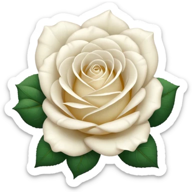 Beyaz gül sticker