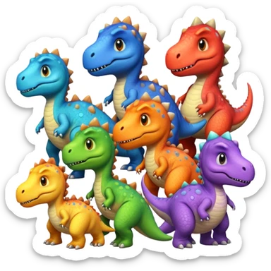 Dinosaurs feel bad sticker