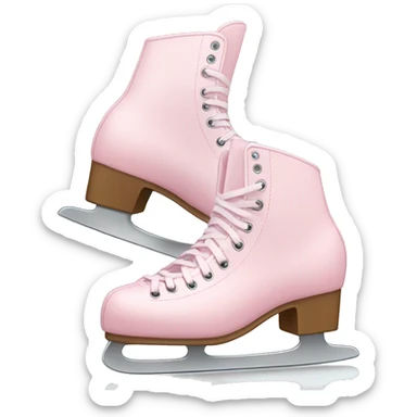 pastel pink ice skates sticker