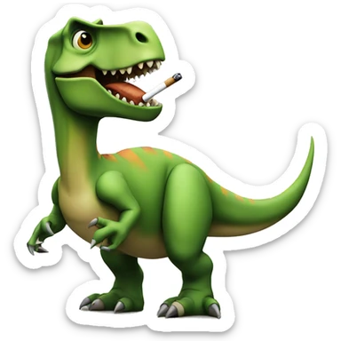 Dinosaur smoking a cigarette  sticker
